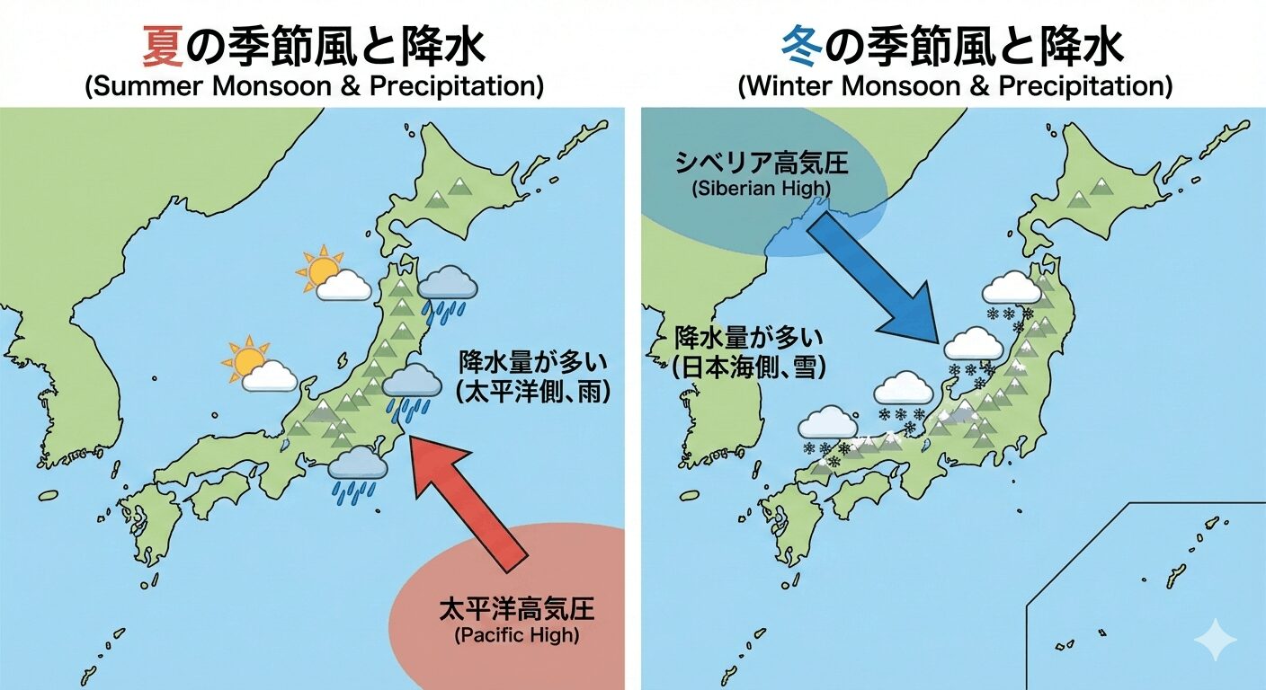 季節風(モンスーン) - 地理ラボ 詳しすぎる高校地理